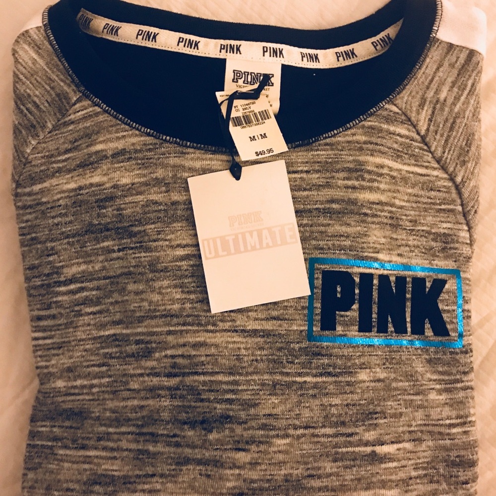 Pink Victoria Secret shoulder crew, size M